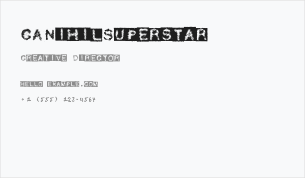 CANihilSuperstar Business Card