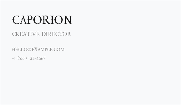 CAPORION Business Card