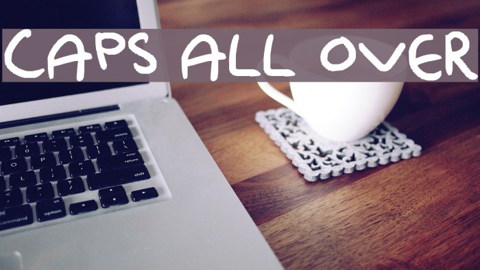 CAPS ALL OVER Font examples