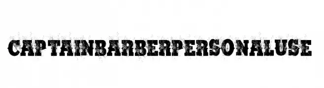 CAPTAIN BARBER PERSONAL USE  नि: शुल्क फ़ॉन्ट्स डाउनलोड