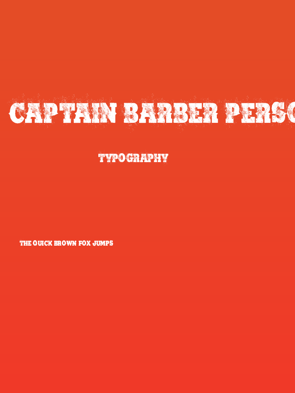 CAPTAIN BARBER PERSONAL USE Poster