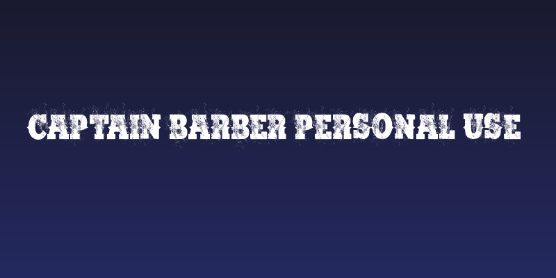 CAPTAIN BARBER PERSONAL USE Social Header
