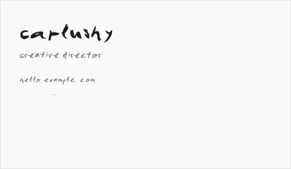 CAPlushy Business Card
