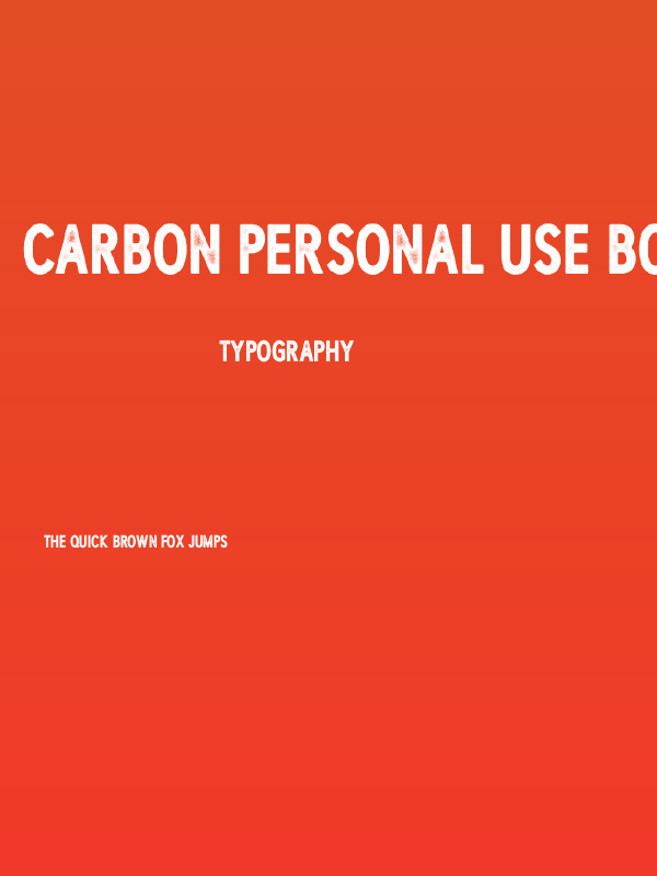 CARBON PERSONAL USE Bold Poster