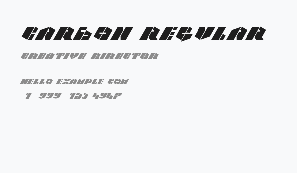 CARBON Regular Business Card