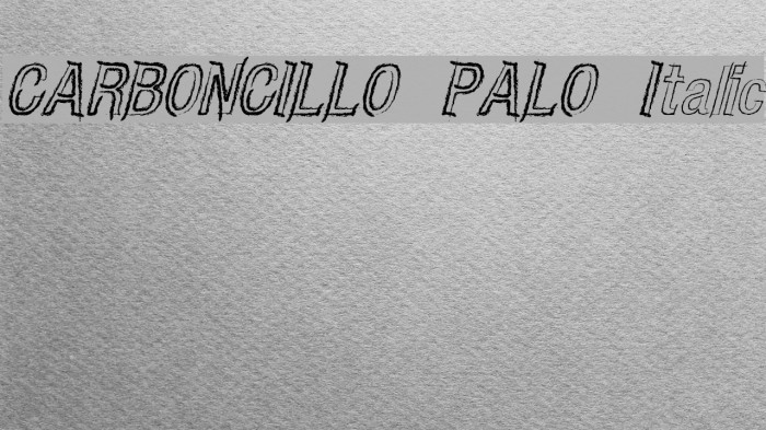 CARBONCILLO PALO Italic Font examples