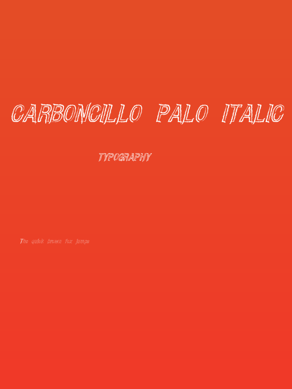 CARBONCILLO PALO Italic Poster