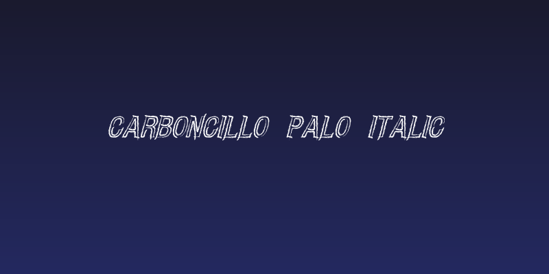 CARBONCILLO PALO Italic Social Header