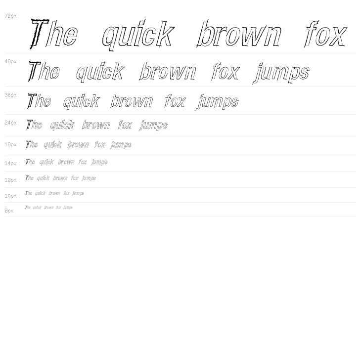 CARBONCILLO PALO Italic Waterfall