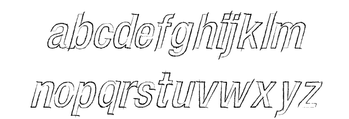 CARBONCILLO PALO Italic Font LOWERCASE