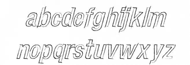CARBONCILLO PALO Italic Caratteri MINUSCOLO