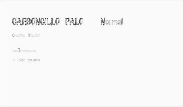CARBONCILLO PALO   Normal Business Card