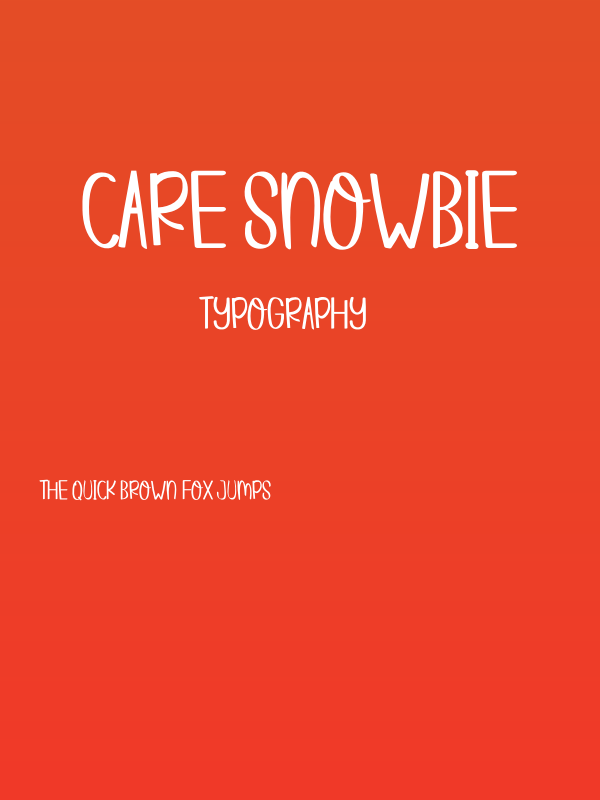 CARE SNOWBIE Poster