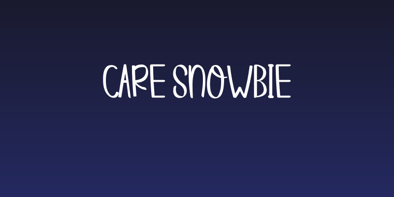 CARE SNOWBIE Social Header