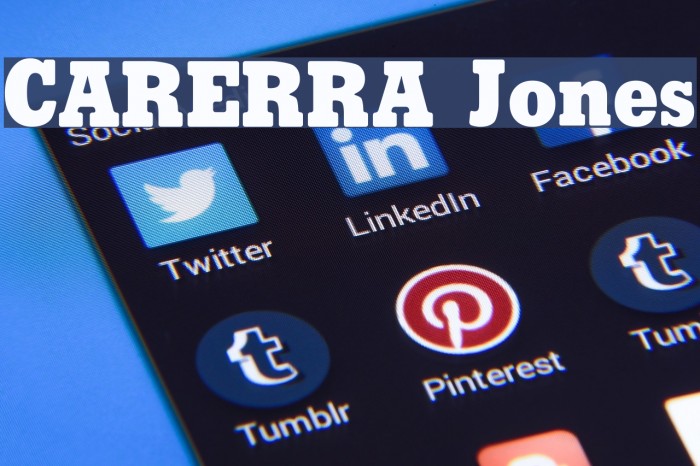 CARERRA Jones Font examples