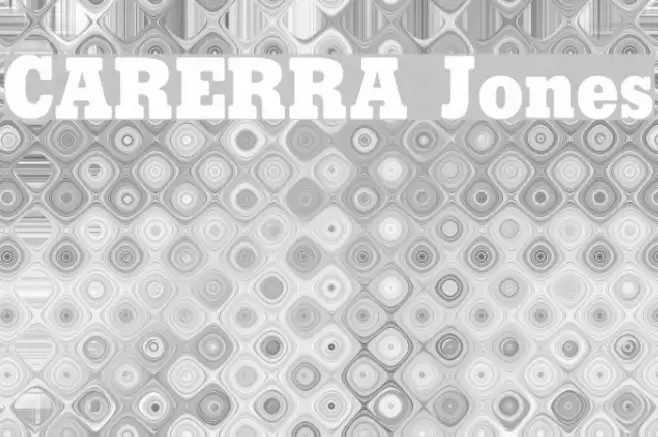 CARERRA Jones Font examples