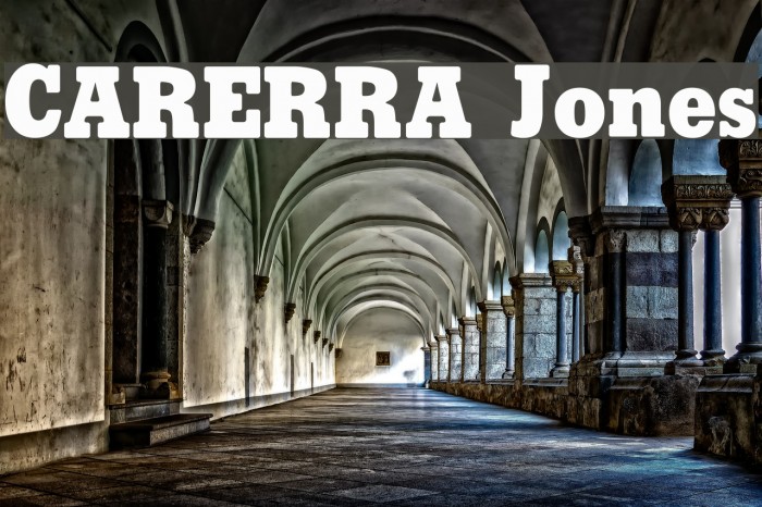 CARERRA Jones Font examples