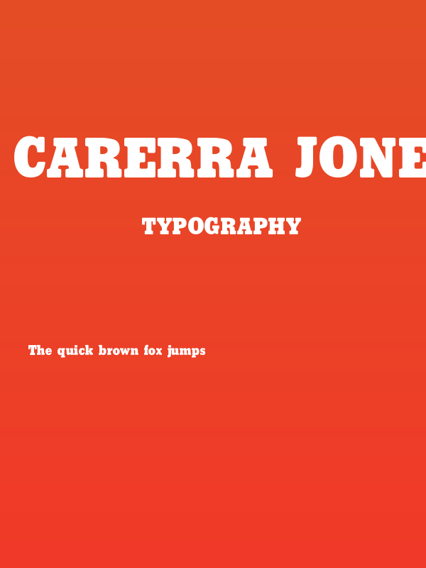 CARERRA Jones Poster