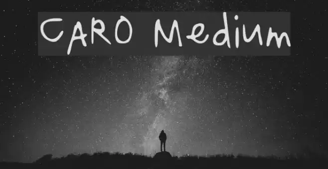 CARO Medium Font examples