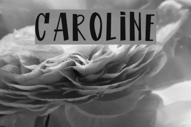 CAROLINE Font examples