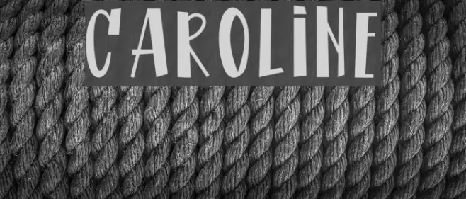 CAROLINE Font examples