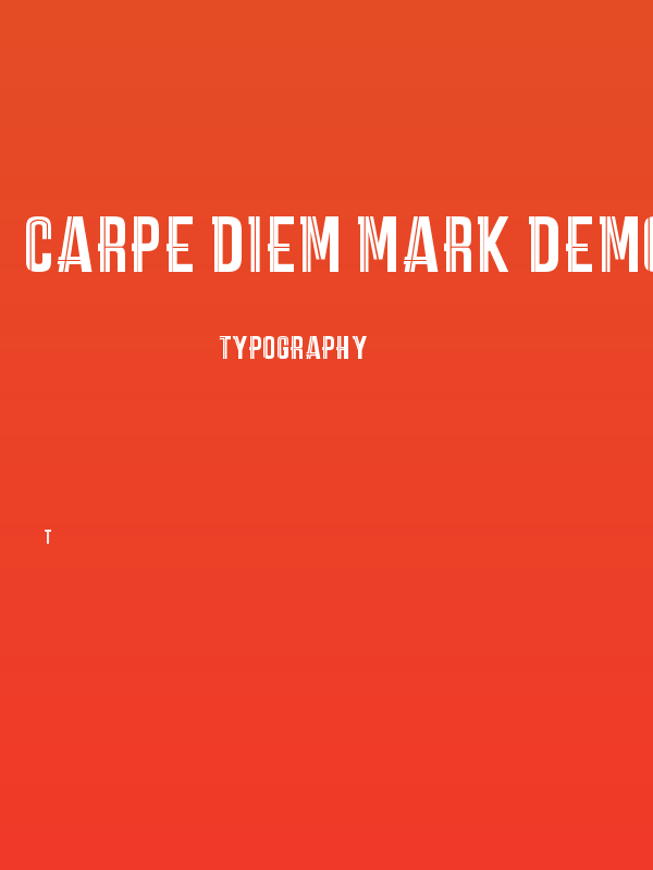 CARPE DIEM MARK DEMO Poster