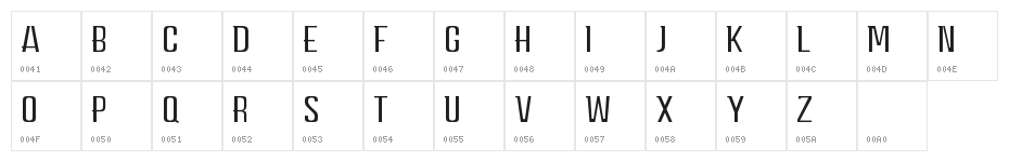 CARPE DIEM MIDDLE demo Character Map