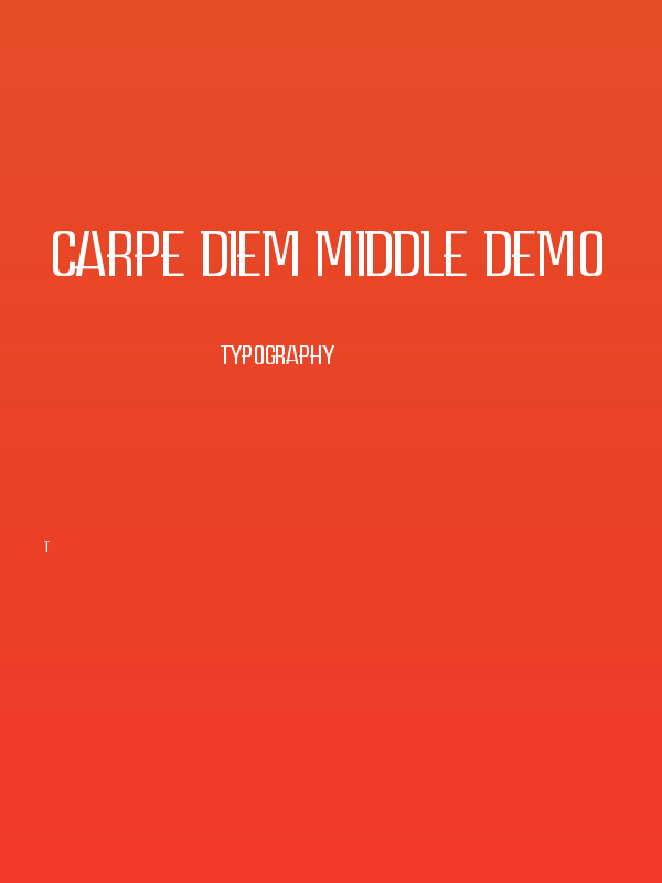 CARPE DIEM MIDDLE demo Poster