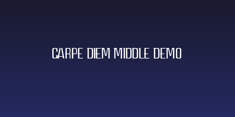 CARPE DIEM MIDDLE demo Social Header