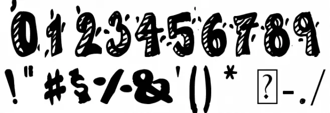 CARTOON 80 Font OTHER CHARS