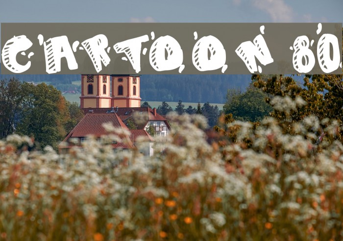 CARTOON 80 Font examples