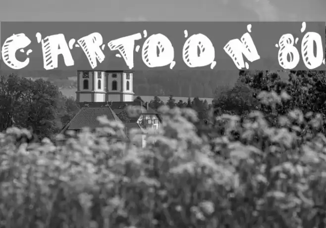 CARTOON 80 Font examples