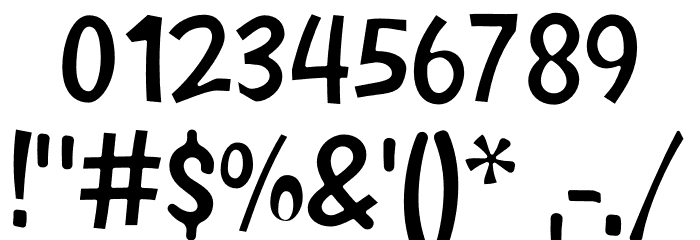 CARTOON ACADEMY Font OTHER CHARS