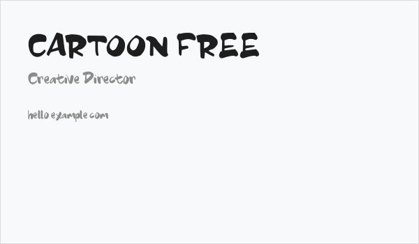 CARTOON FREE Business Card