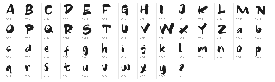 CARTOONFREE Character Map