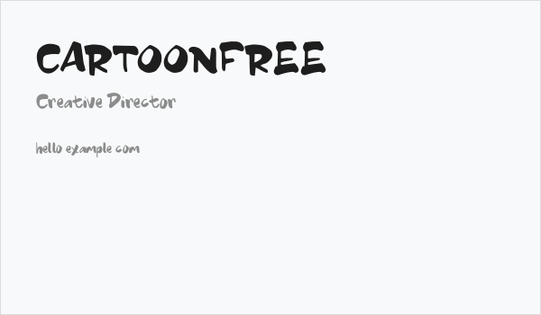 CARTOONFREE Business Card