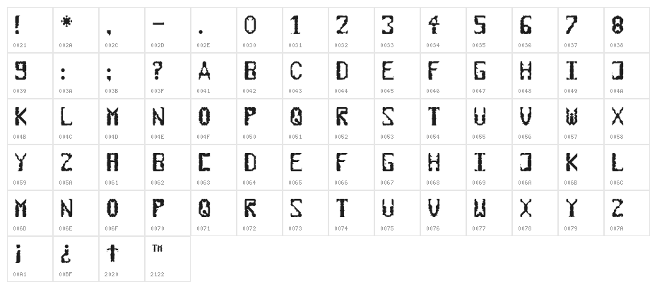 CASivle Character Map