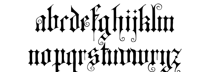 CAT Altgotisch Font LOWERCASE