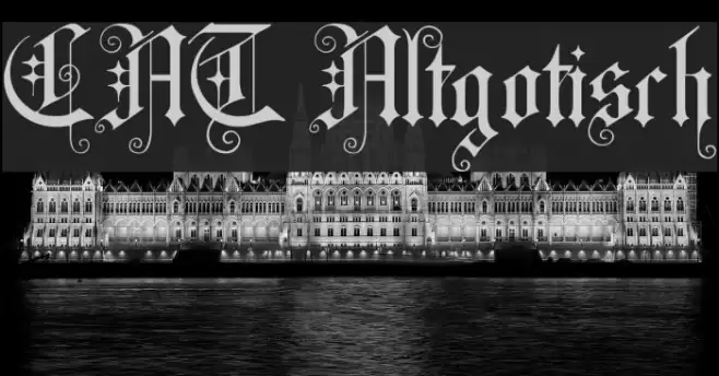 CAT Altgotisch Font examples
