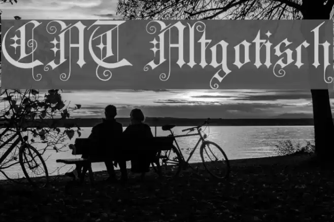 CAT Altgotisch Font examples