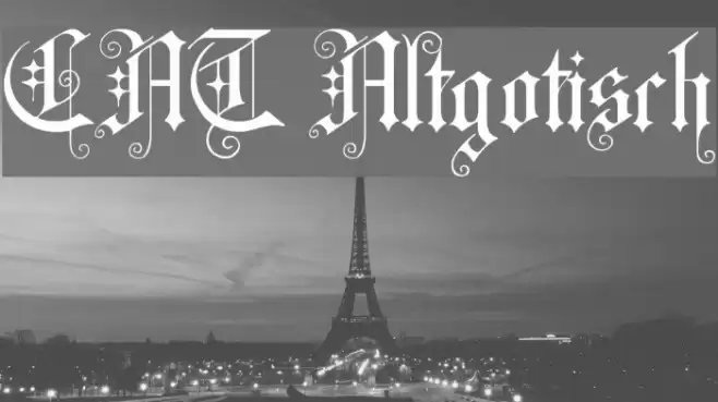 CAT Altgotisch Font examples