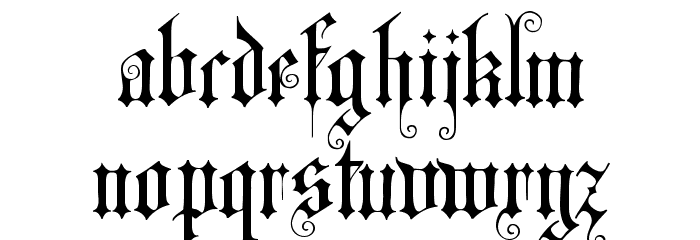 CAT Altgotisch Font LOWERCASE