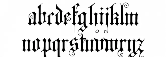 CAT Altgotisch 字体 小写