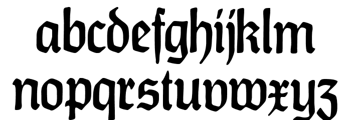 CAT Franken-Deutsch Font LOWERCASE