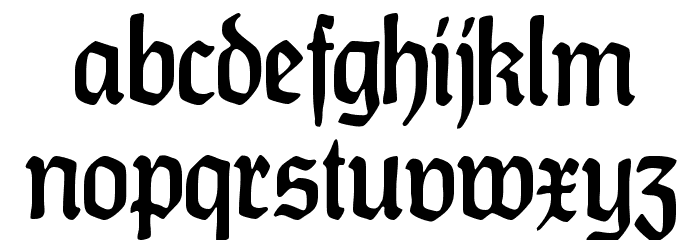 CAT Franken-Deutsch Font LOWERCASE