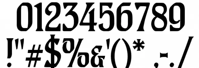 CAT Hohenzollern Font OTHER CHARS