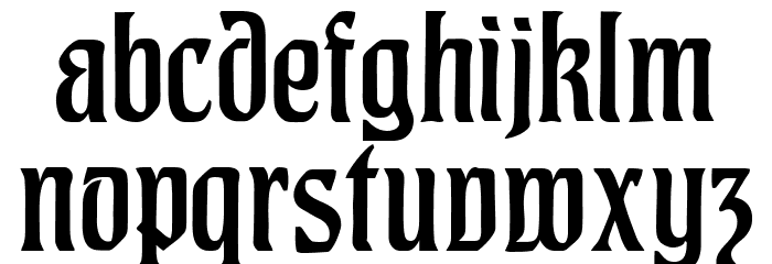 CAT Hohenzollern Font LOWERCASE