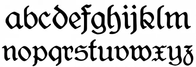 CAT Liebing Gotisch 字体 小写