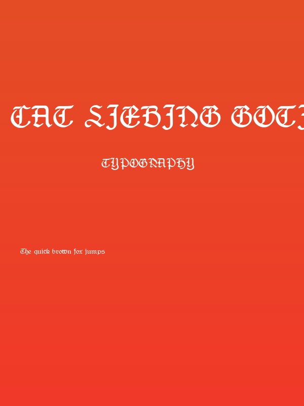 CAT Liebing Gotisch Poster