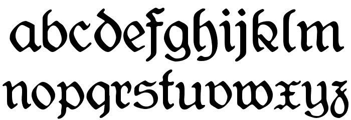 CAT Liebing Gotisch Font LOWERCASE